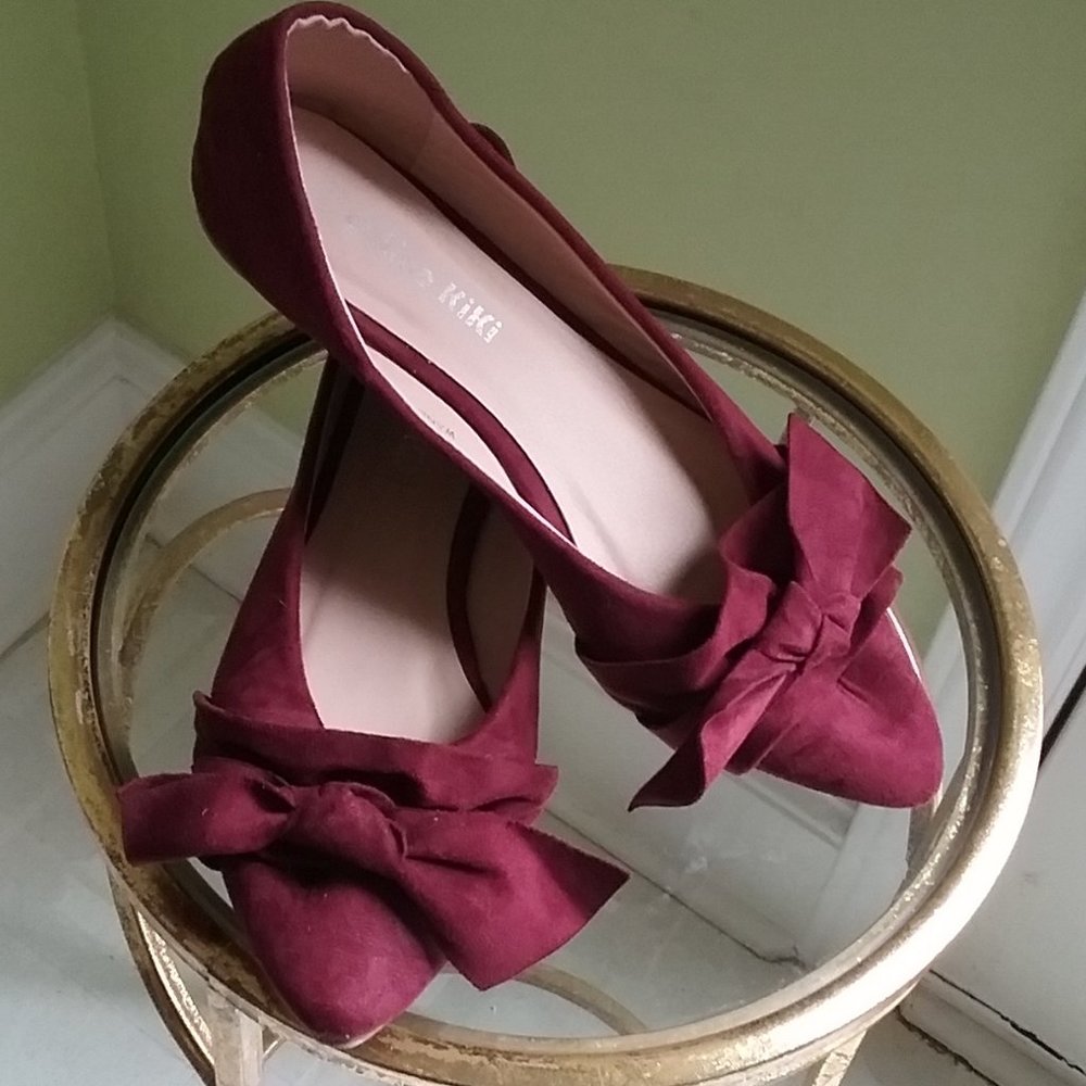 Calico Kiki  Ruffled bow Wanda-02 Flats
